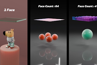 create satisfying physics simulation shorts for social media
