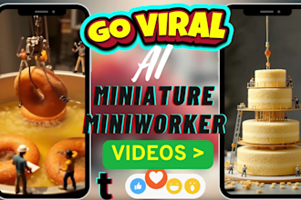 create ai miniature videos mini workers mini chef ai product ai health videos