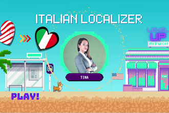 localize up to 1000 words from english to italian