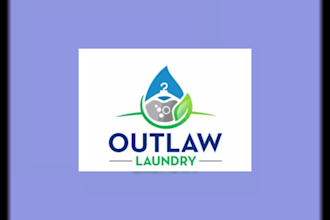 create modern laundry logo design