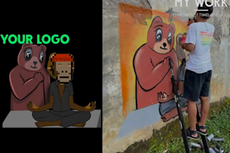 make your design into real graffiti on the street wall