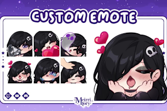 create custom vtuber chibi for twitch emotes or sub badges