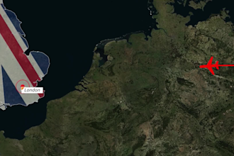 create a travel route map animation