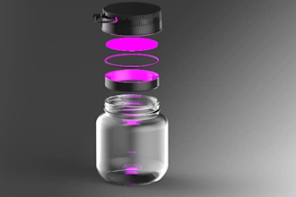 design custom glass bottle containers using solidworks
