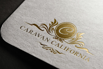 design gold luxury minimalistic logo design