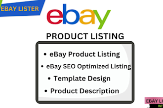 do ebay listing, ebay product listing, ebay SEO listing, ebay lister