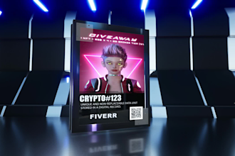 do 3d nft card perfect loop animation