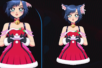 draw pngtuber character , pngtuber animated, twitch emotes animated gif