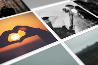 create a 3d mosaic logo intro or photo reveal animation