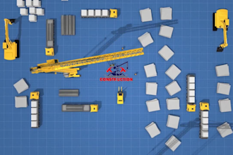 make 3d real estate construction logo animation intros