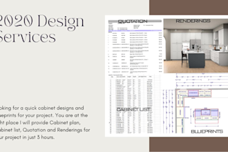 do interior design for you with high quality renderings