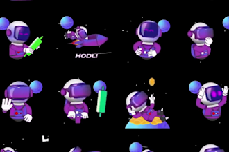 animate and draw stickers and emoji for telegram, whatsapp, discord or for print