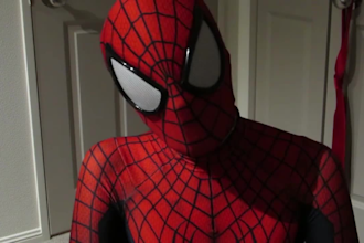 make a spider man custom message video