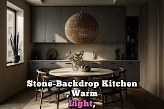 model render 3d kitchen interior design