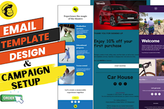 create mailchimp email template design optimize and campaign setup