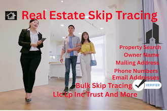 do real estate skip tracing, bulk skip tracing, llc skip tracing and more