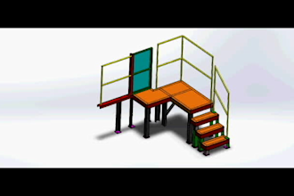 design 3d model of platforms, stairways, and any kind of ladders with solid work