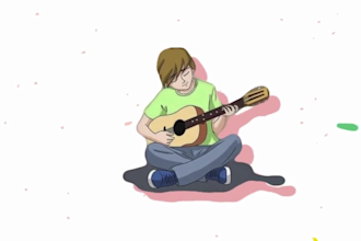 create premium hand drawn lyric music video