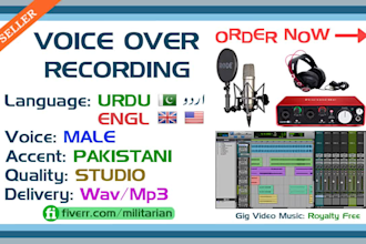 record urdu voice over studio quality