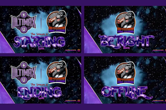 design professional twitch overlay, emotes, facecam, and panels for streamers