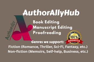 professionally edit and proofread your book or manuscript