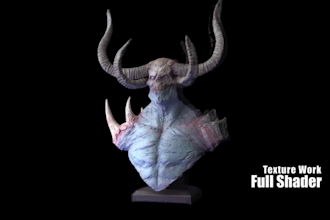 do 3d sculpting 3d japanese oni mask 3d character modelling 3d printing 3d model