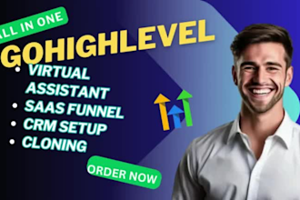 be long term ghl expert, gohighlevel crm setup, virtual assistant, saas, VA