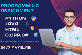urgent complete c, html, java assignment and python projects