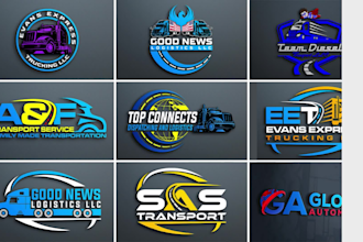 do transport logistic dispatch trucking logo within 24 hours