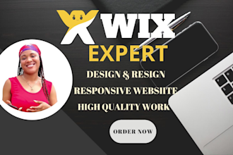design or redesign wix website, wix editor x, wix seo, wix blog,wix sales funnel