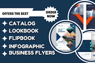 do catalogue, lookbook , flipbook, infographics, business flyers, custom flyer,