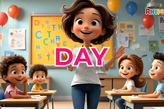 create 3d animated abc songs and nursery rhymes for babies