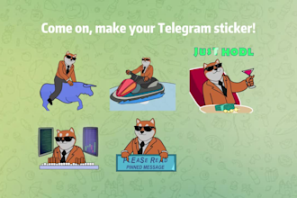 create telegram crypto stickers animation pack