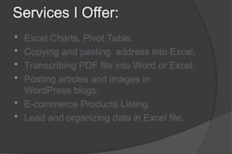 do data analysis, data entry and data collection