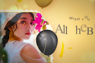 create beautiful happy birthday wish video