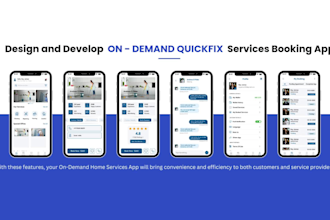 develop an on demand quickfix service booking mobile app