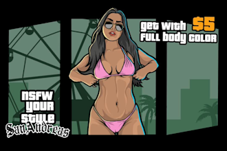 draw nsfw art in the style of gta san andreas