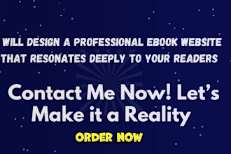 ebook website, children book website, author website, author landing page