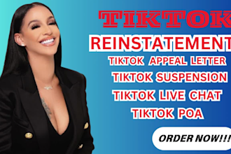 write tiktok shop appeal letter remove tiktok suspension tiktok reinstatement
