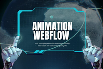 develop 3d webflow animated website with spline lottie gsap threejs animated web