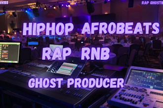produce a custom rap, afro, rnb beat, be your ghost producer