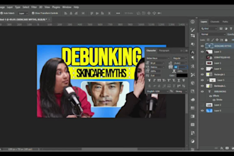design youtube thumbnails for podcast, finance, and health