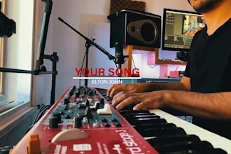 record professional piano backing track cover