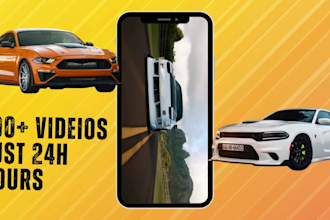 edit 100 car videos for reels and tiktok