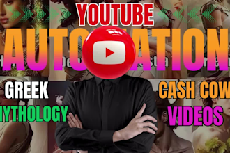 create youtube automation, cash cow channel,  greek mythology cashcow videos
