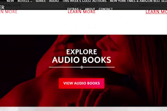 author website, course website, ebook website, music website, artist website