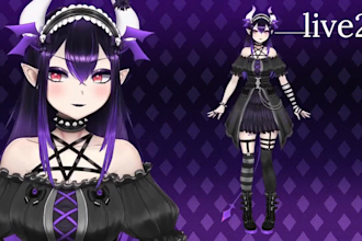 draw and rig live 2d vtuber model live2d model 2d vtuber model live2d vtube