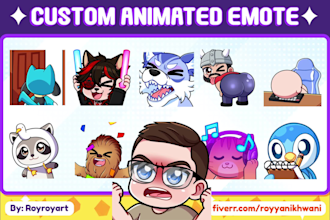 create custom twitch emotes animated GIF for twitch, discord, kick