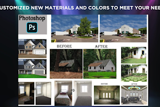 change wall and house color exterior interior on photoshop