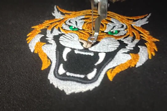 do embroidery digitize logo, imag in dst, pes, emb in 1 hour